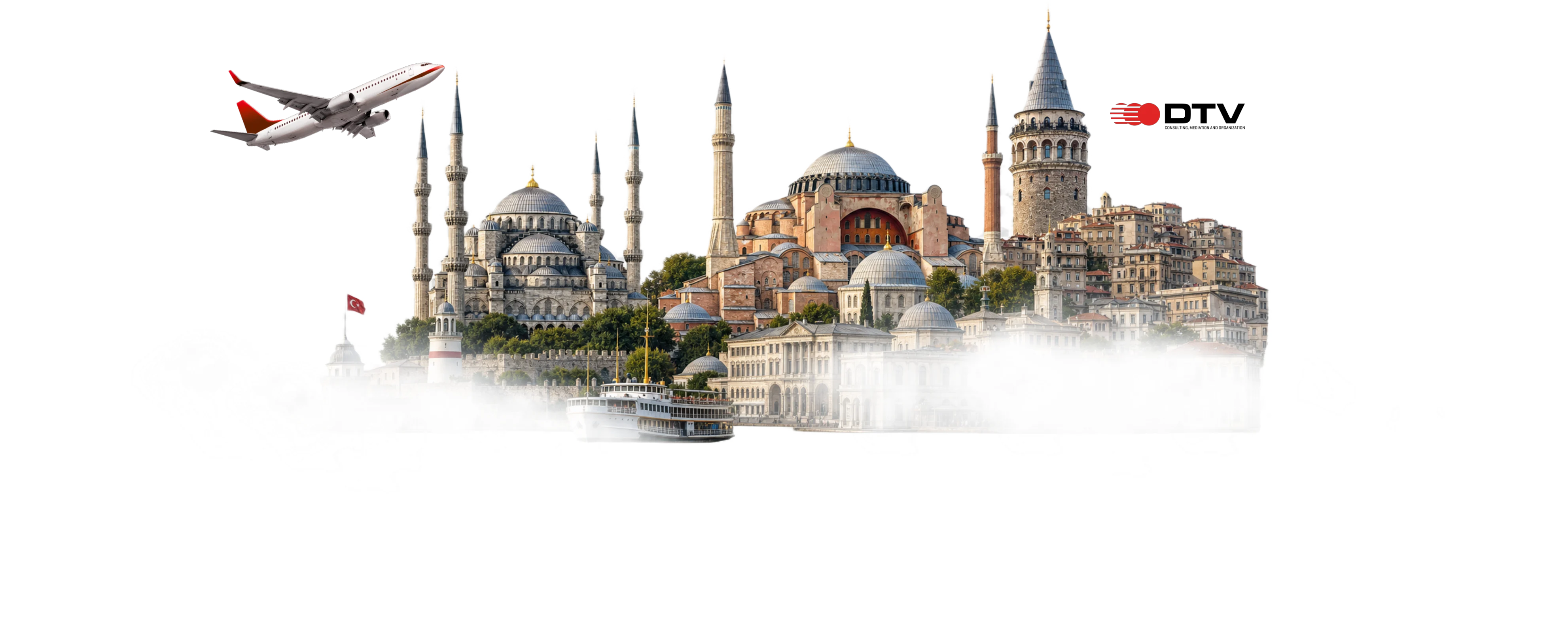 Istanbul skyline with the DTV logo